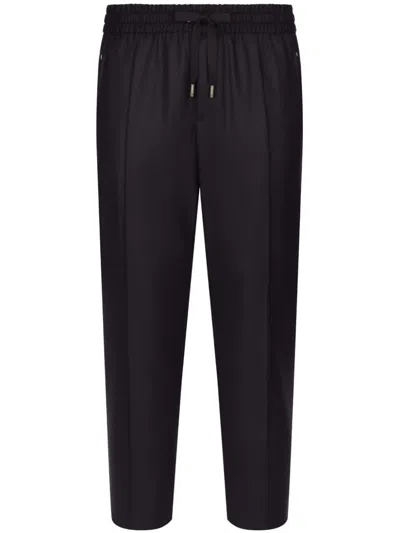 Dolce & Gabbana Drawstring-waist Tapered Trousers In Purple