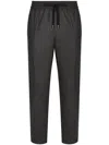 Dolce & Gabbana Drawstring-waist Tapered Trousers In Grey