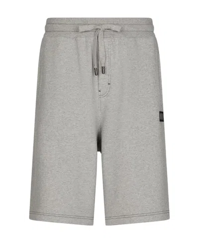 Dolce & Gabbana Drawstring-waist Track Shorts In Gray