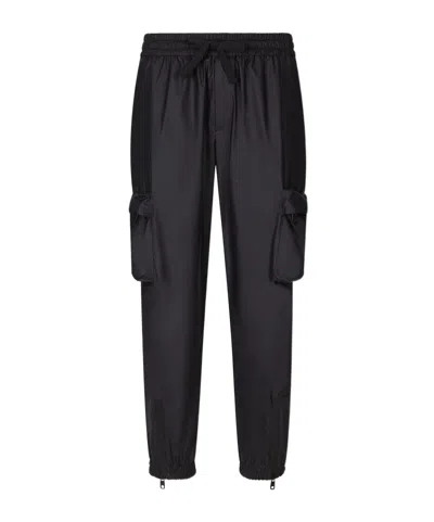 Dolce & Gabbana Drawstring-waist Track Trousers In Black