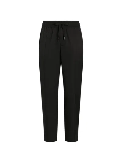 Dolce & Gabbana Drawstring-waist Trousers In Black