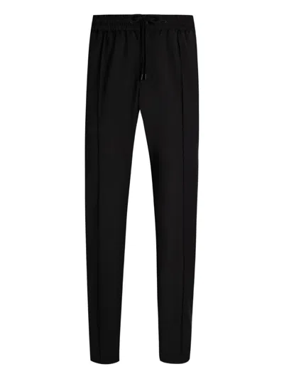 DOLCE & GABBANA DRAWSTRING-WAIST WOOL BLEND TAPERED TROUSERS