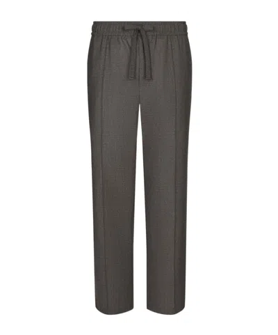 DOLCE & GABBANA DRAWSTRING-WAIST WOOL TROUSERS
