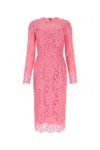 Dolce & Gabbana Midi Dress In Floral Cordonnet Lace