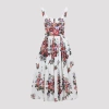 Dolce & Gabbana Cotton Dress With A Bouquet Of Flowers Print Dresses White