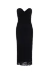 Dolce & Gabbana Strapless Lace Dress In Black