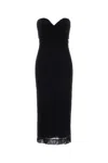 Dolce & Gabbana Strapless Lace Dress In Black
