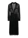 Dolce & Gabbana Sequin-embellished Midi Dress In Black