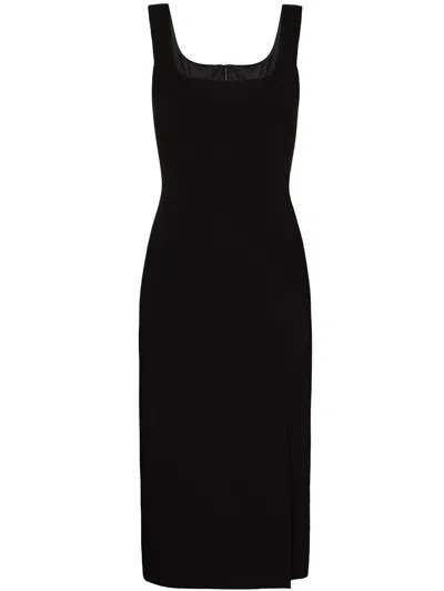 Dolce & Gabbana Square-neck Sleeveless Minidress In Black