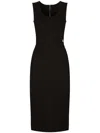 Dolce & Gabbana Sleeveless Scoop Neck Jersey Midi Dress In Black
