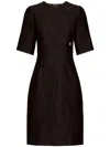 Dolce & Gabbana Floral Motif Midi Dress In Black