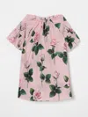 Dolce & Gabbana Floral Cotton Dress In Pink