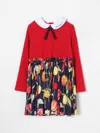 Dolce & Gabbana Kids Printed Panelled Jersey Dress (2-6 Years) In 红色
