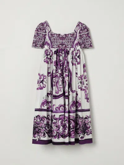 Dolce & Gabbana Dress  Kids Color Violet In Multi