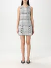 Dolce & Gabbana Lurex Raschel Tweed A-line Minidress With Dg-branded Buttons In Black