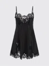 Dolce & Gabbana Lace And Satin Evening Dress In Black