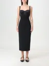 Dolce & Gabbana Jersey Midi Dress With Corset-style Bra Top In Black