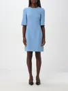 Dolce & Gabbana Light Blue Midi Fit And Flare Dress In Hellblau