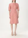 Dolce & Gabbana Floral-jacquard Midi Dress In Pink