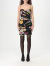 Dolce & Gabbana Floral Printed Spaghetti Strap Mini Dress In Pink