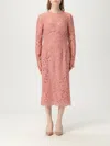 Dolce & Gabbana Lace Pencil Longuette Dress Dresses Rose
