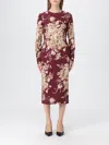 Dolce & Gabbana I Live In A Sheath Dress Made Of Silk Charmeuse. In Multi