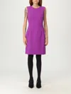 Dolce & Gabbana Dna Wool Mini Dress In Purple