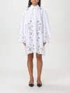 Dolce & Gabbana Oversize Cotton Shirt With Cut-out Detailing In Weiss