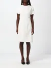 Dolce & Gabbana Raschel Tweed Midi Dress With Dg Logo In Weiss