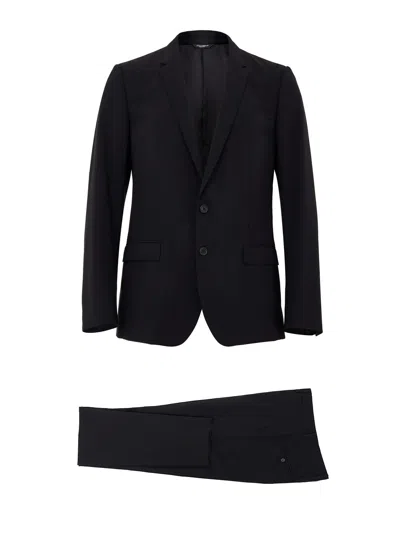 Dolce & Gabbana Dress Martini Black In Lana Stretch