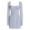 Dolce & Gabbana Small Rose-print Short Charmeuse Dress In Multi