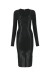 Dolce & Gabbana Lace Insert Viscose Blend Dress In N0000