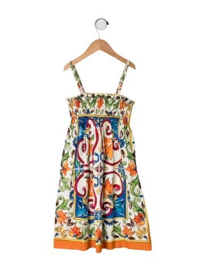 Pre-owned Dolce & Gabbana Kids' Dress In Orange