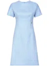 Dolce & Gabbana Raschel Tweed Midi Dress With Dg Logo In Pink