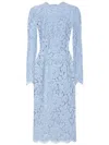 Dolce & Gabbana Floral Lace Sheath Dress In Pink