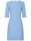Dolce & Gabbana Short Sleeves Midi Dress In Pink