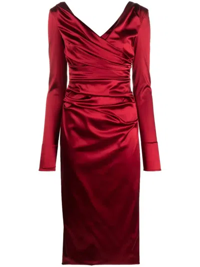 DOLCE & GABBANA DOLCE & GABBANA SATIN MIDI DRESS