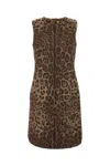 Dolce & Gabbana Jacquard Leopard Wool Midi Dress In S8180
