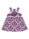 Dolce & Gabbana Cotton Printed Dress In Purple