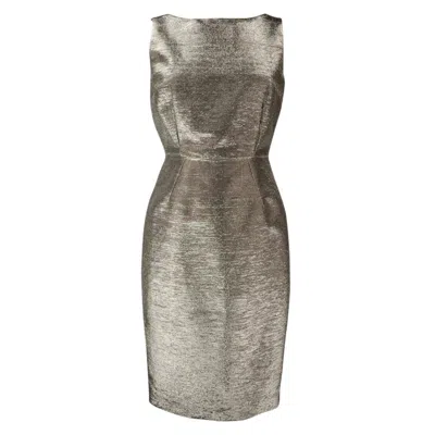Pre-owned Dolce & Gabbana Dress Striking Silver Rear Swarovski Zipper Pull 40 / 6