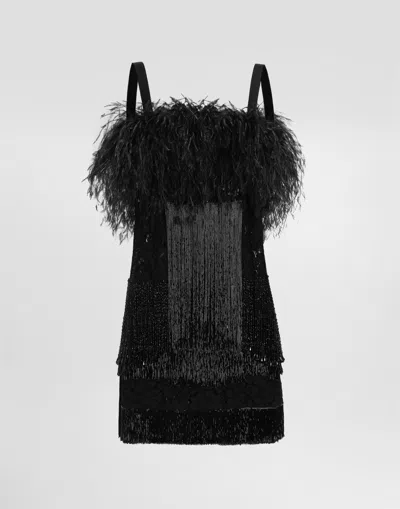 Dolce & Gabbana Dress With Embroidery In Black