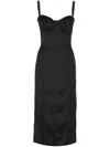 Dolce & Gabbana Satin Dress With Bustier Detail