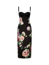 Dolce & Gabbana Rasovi Bouquet Fantichi Bustier Midi Dress