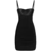 Dolce & Gabbana Ruffled Sweetheart Neckline Dress In Black