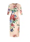 Dolce & Gabbana Women Satin Dress With Iconic Floral Print