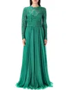 Dolce & Gabbana Cordonetto Lace And Silk Chiffon Gown In Multi