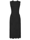 Dolce & Gabbana Stretch Midi Dress Sleeveless In Black In Black