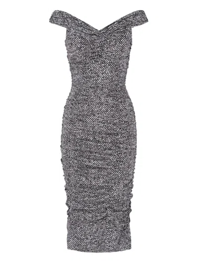 Dolce & Gabbana Silk Midi Dress In Black