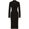 Dolce & Gabbana Jersey Coat Dress With The Re-edition Label In Black