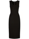 Dolce & Gabbana Sleeveless Scoop Neck Jersey Midi Dress In Black